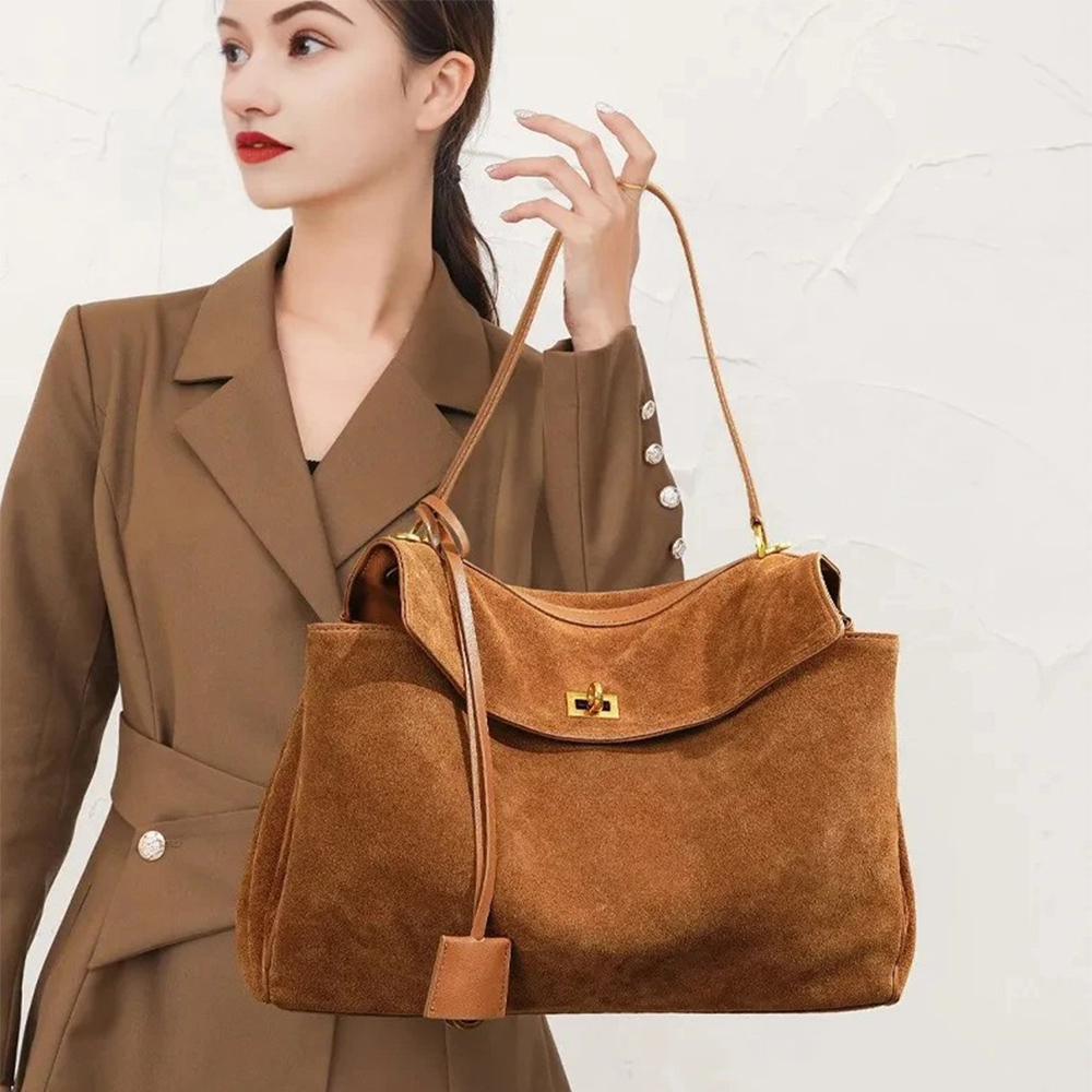 Luxury Bags Tote - Bolso de Mano de Cuero Genuino